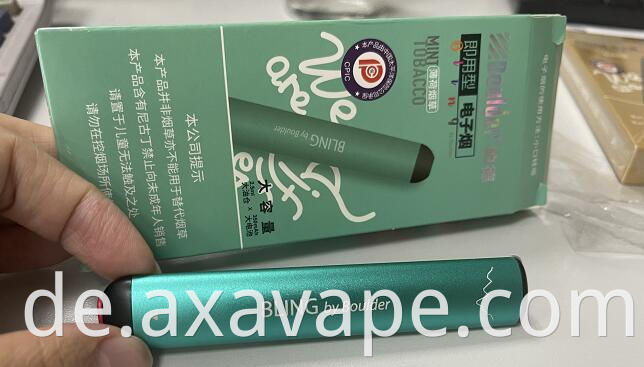 Mint And Tobacco Axa Amber Electronic Vape